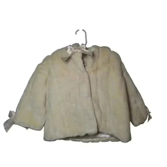 BEARINGTON BABY COLLECTION COUTURE COAT IVORY FAUX FUR CREAM 12-24 MONTHS XMAS - Picture 3 of 13